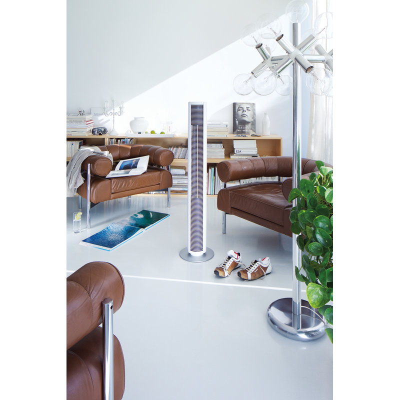 Stadler Form Tower Fan Peter with Timer and Swing Mode Including Remote Control, Three Speed Levels, White
