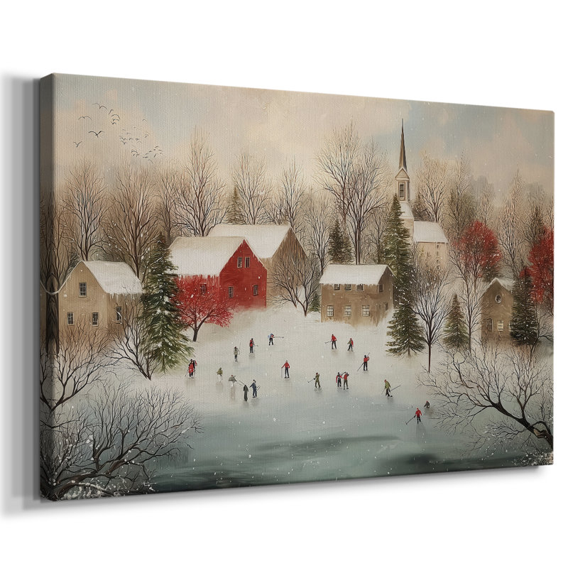 Sugar Carols at Dawn - Toile tendue avec châssis de qualité supérieure, H 18 po x l 12 po