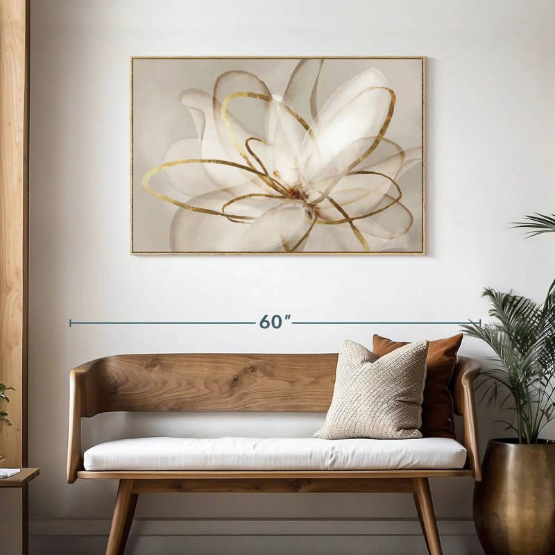 Beauté transparente, Cadre flottant en bois naturel, 43 po x 29 po