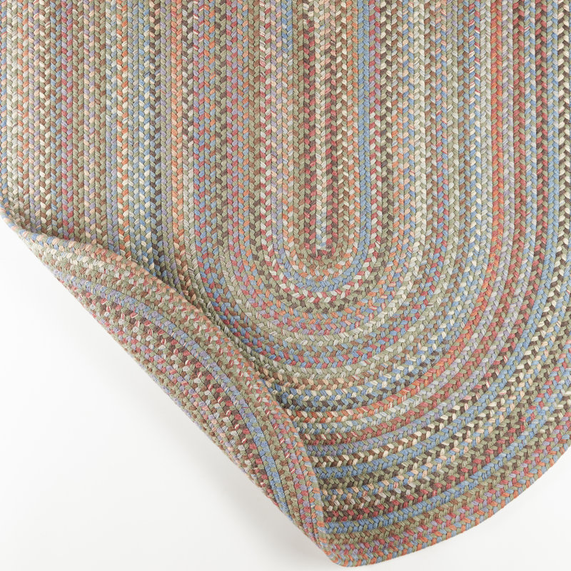 Tapis en laine tressé à la main à motif d'algues élizondo, Tapis de couloir 2 pi x 6 pi