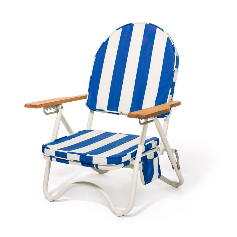 Chaise Pam, Rayé bleu / blanc