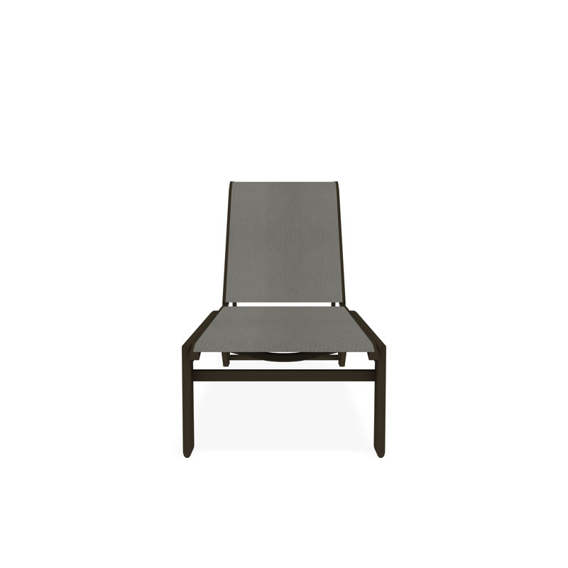 Kendall Sling Lay-flat Stacking Armless Chaise, Beachwood, Augustine Oyster