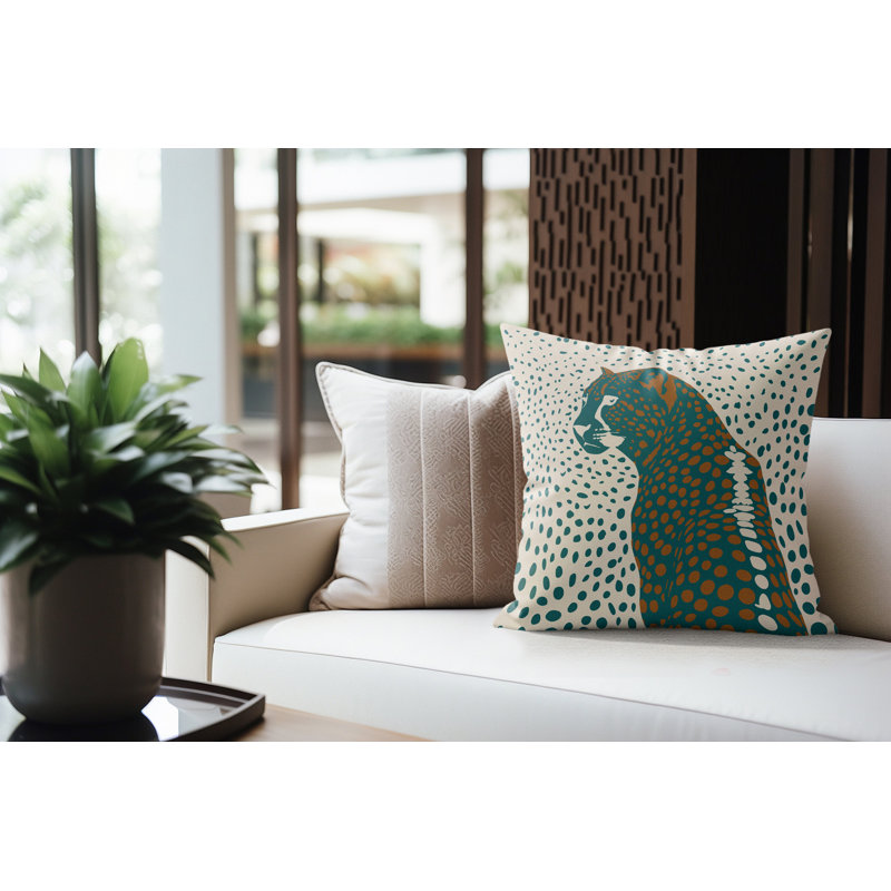 Coussin d'intérieur Cori, 18 x 18, Flamme ambrée