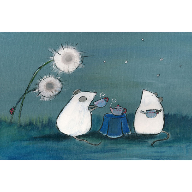 «Andrea Mouse Tea Party» par Andrea Doss, reproduction sur toile tendue, H 20 po x l 30 po x P 1,5 po