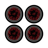 Christmas Berries Vegan Leather Round Pebble Placemat
