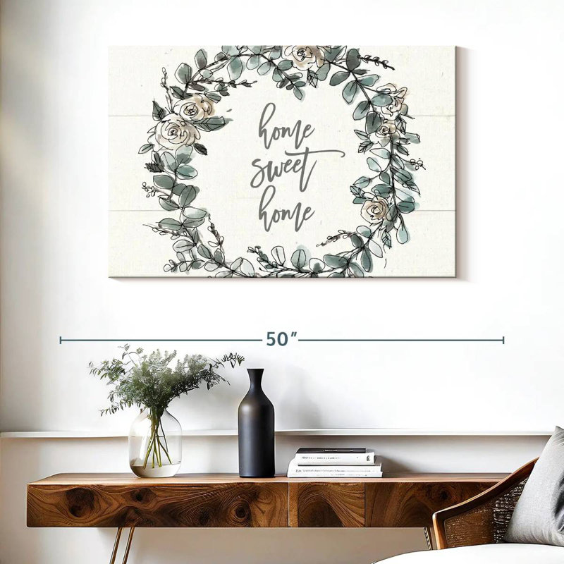 Tergel Modern Farmhouse Home Sweet Home, H 26 po x l 39 po