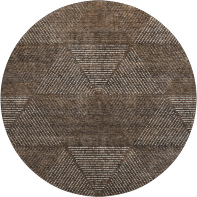 Premium Machine Washable Prisco Brown Rug