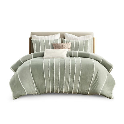 Bohemian Inspired Bedding Full/Queen - 100% Cotton With Stripes And Detail Style Duvet Cover Alternating Accents