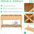 43.25X18x30in Wooden Raised Vegetable Bed With 8 Pockets And Storage Shelf - Harvest Veggies Bountiful