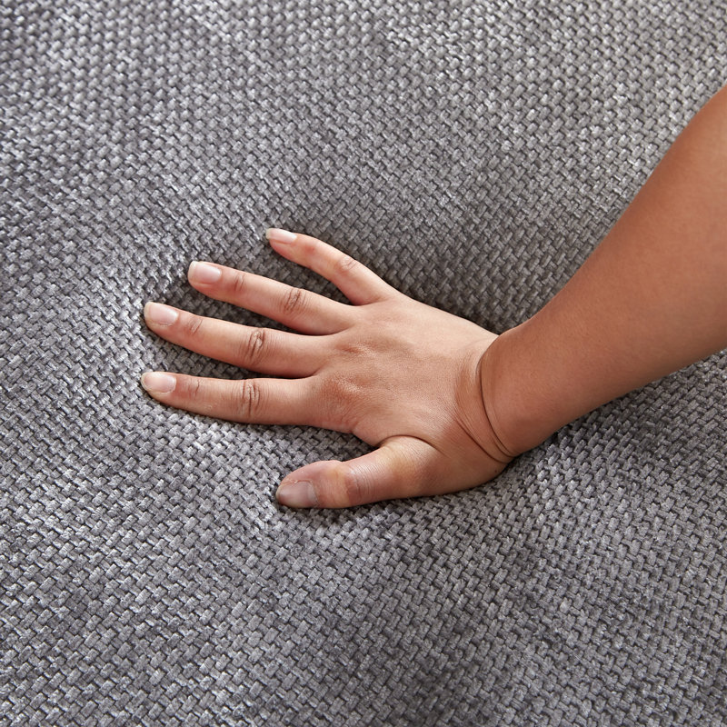 Canapé simple pivotant en chenille avec coussin moelleux, Gris