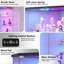 Corner Glass Display Cabinet with RGB Lights, Lockable Door & 5 Shelves-1319505020