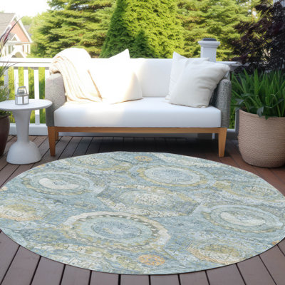 Tapis intérieur / extérieur bleu Savarna - Loomlan
