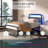 Metal  Bed Frame with LED Headboard and Footboard, Rustic Industrial Heavy Duty Wooden Platform Bed Frame with Under Bed Storage, Noise Free, No Box Spring Needed-488578650-488578655