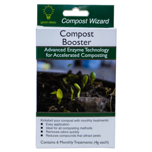 Compost Wizard .75 Gal. Essentials Kit Stainless Steel with Booster Kit