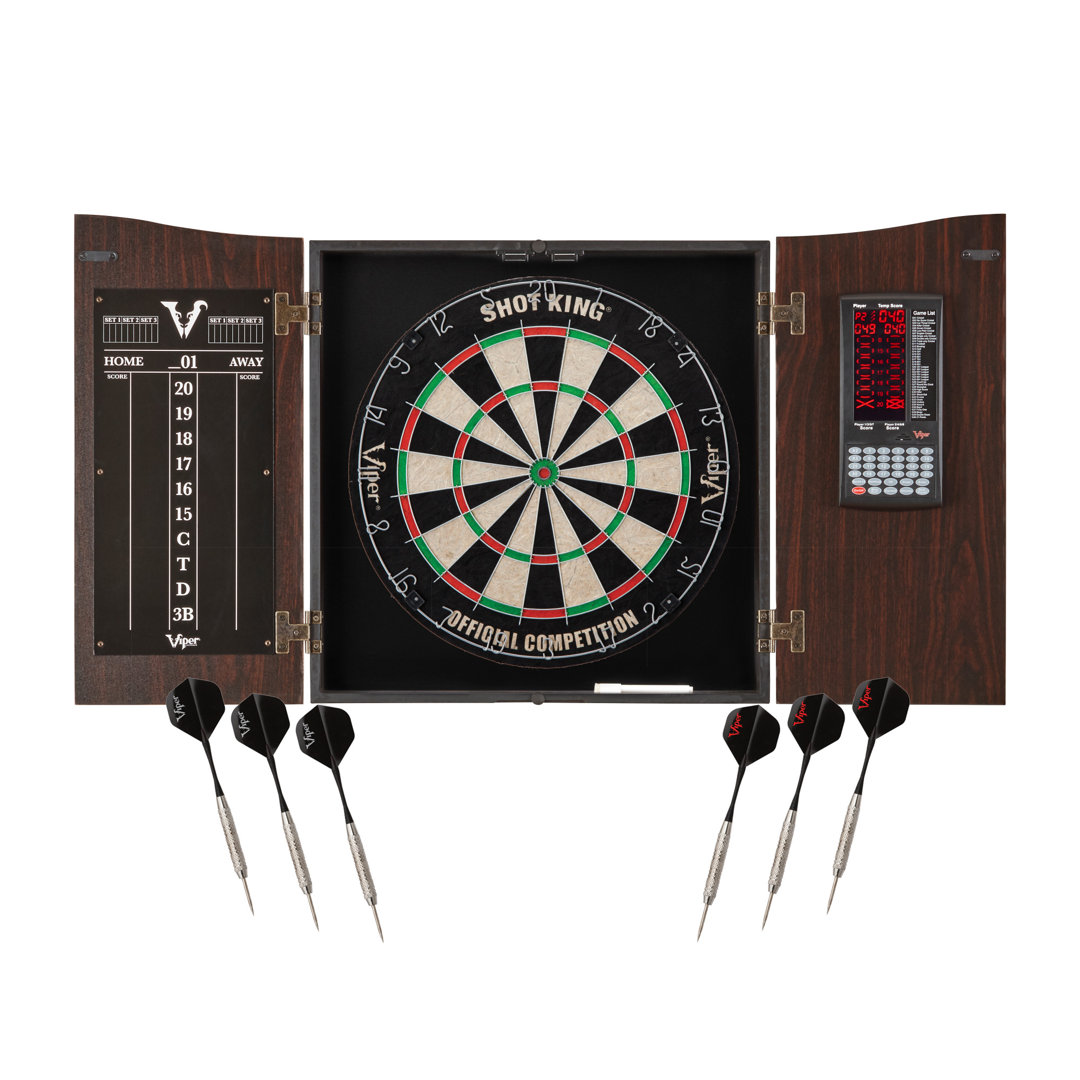 Viper Vault Bristle Dartboard and Cabinet Set with Darts Viper