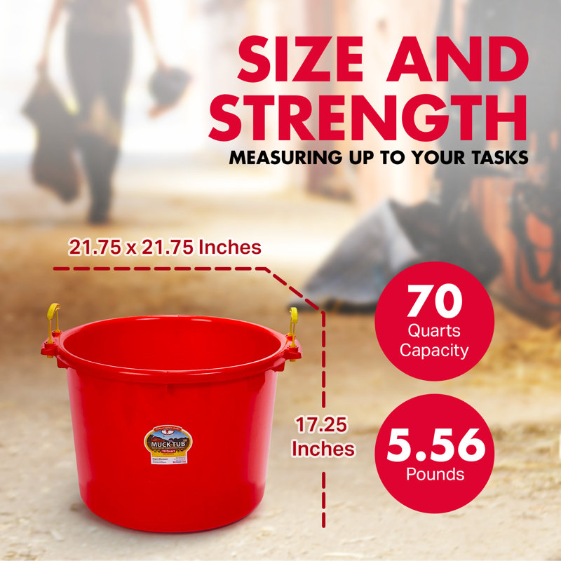 Little Giant Plastic Bucket, Red
