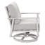 Ensemble de canapés modulaires en aluminium 5 pièces avec 2 chaises pivotantes Mondawe