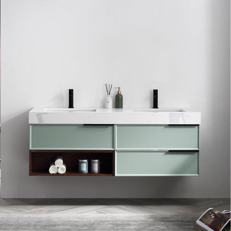 Marfa 60" W Double Wall-Mounted Vanity