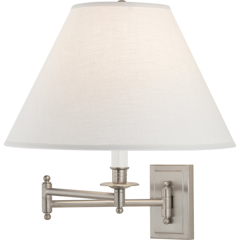 Lampe de table de la collection Kinetic avec abat-jour en lin huître - luminaire contemporain réglable, 150 W, homologué UL, interrupteur rotatif à 3 voies