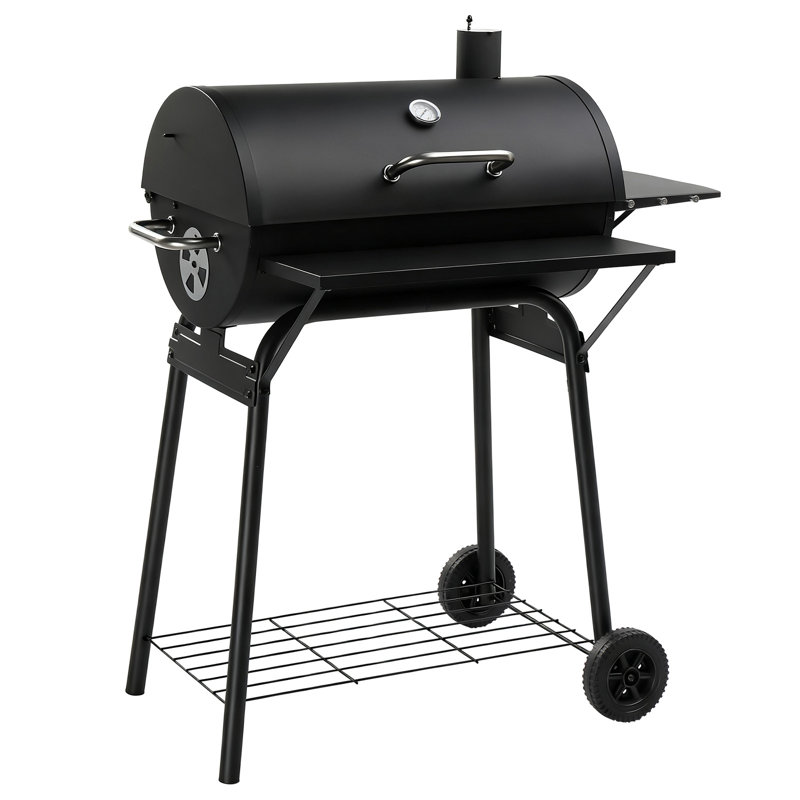Barbecue au charbon noir de 117 cm