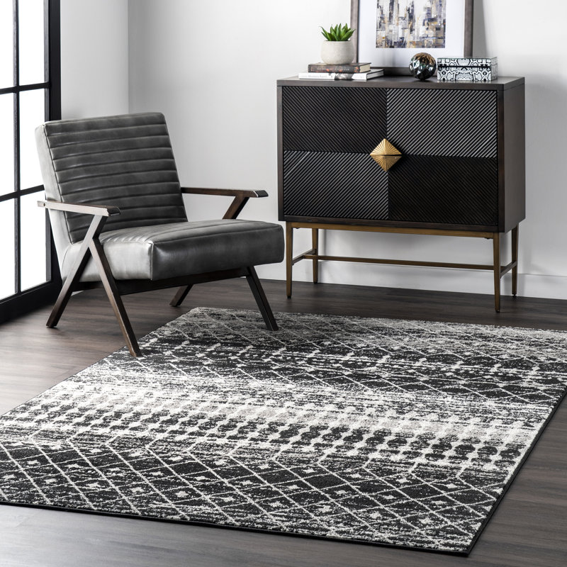 Geometric Area Rug, Square 152cm