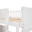 Lit simple superposé simple avec mezzanine et tiroirs en blanc - chambre à coucher moderne deux tiroirs essentiels, mobilier pratique-1857260951