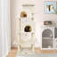 Grand arbre à chat 70 po pour chats d'intérieur avec perchoir supérieur moelleux, deux grands condos, beige hamac-1031470870