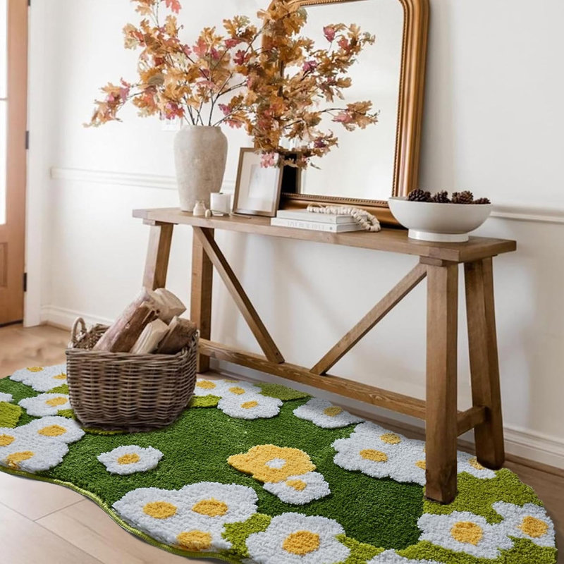 Tapis de salle de bain Grass Green Moss pour salle de bain Tapis de cuisine Moss