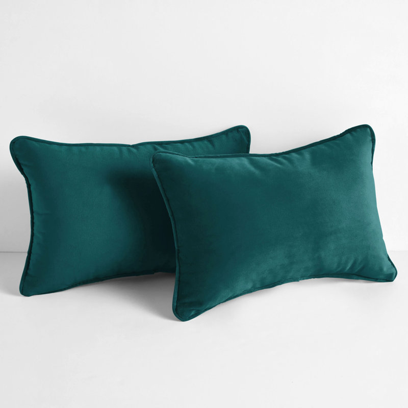 New Sunbrella 2023 Sunbrella® Outdoor Reversible Throw Pillow, 12"H x 24"W, Green Solid