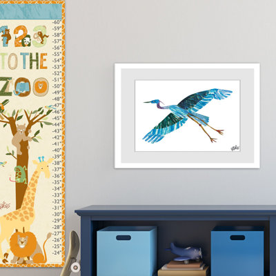 Flying High Blue Heron by Eric Carle - Painting