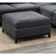 Canapé modulaire 6 pièces en tissu chenille gris cendré - Style contemporain, pieds en bois, dossier classique, grande série
