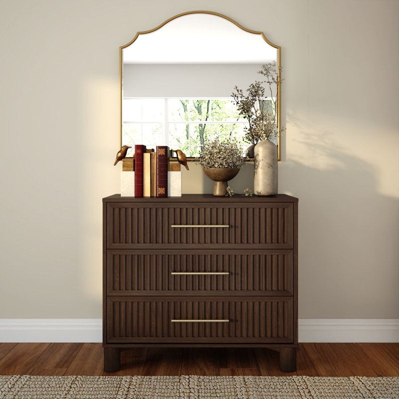 Commode 3 tiroirs Sera, Noyer