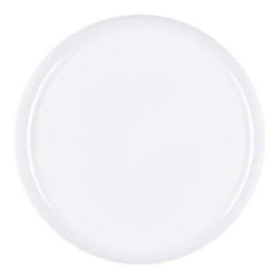 White Flat Round Disposable Plastic Salad Plates (8.5") - 120 Plates