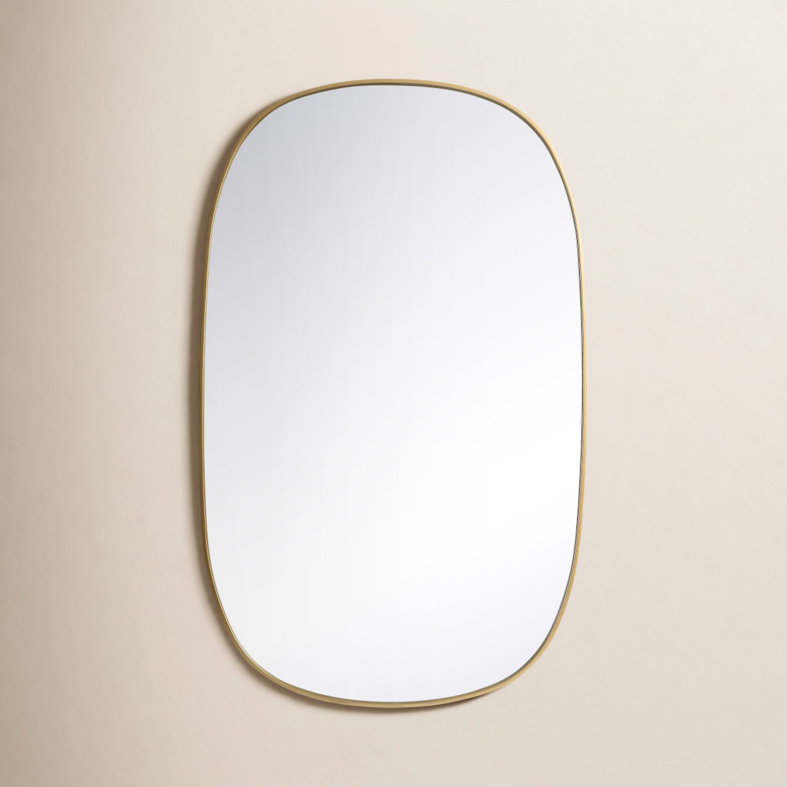 Bertin Metal Oval Wall Mirror, Brass, 48"  x 30" 