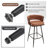 Kymberlynn Swivel Upholstered Low Back Bar & Counter Stool With Metal Frame-1912750044-1926543887