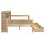 Lit de jour double de style moderne avec tablettes de rangement, lit multifonctionnel avec deux tiroirs de rangement-903216288