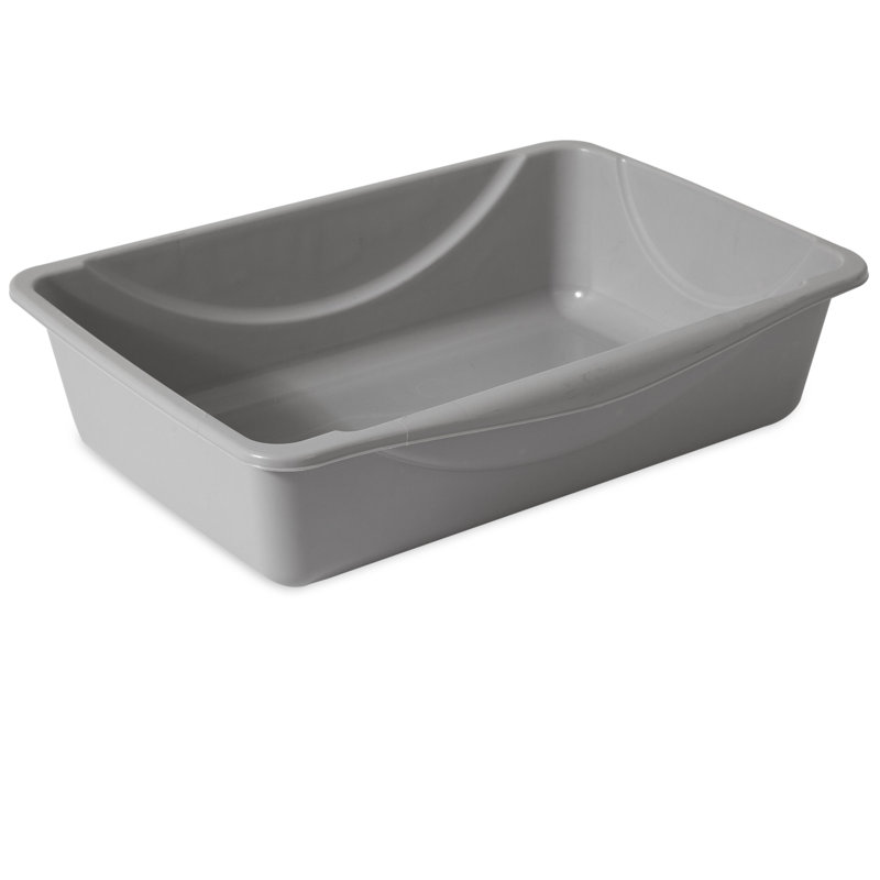 Jumbo Gray Eco-Friendly Plastic Open Top Litter Box