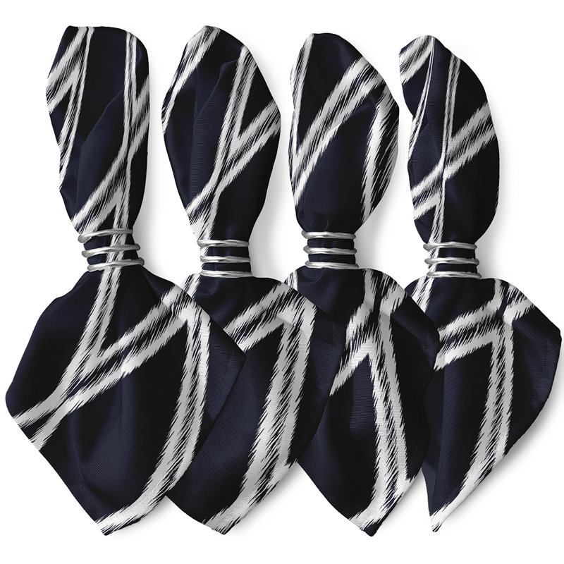 Ensemble de serviettes 4 pièces Wilcox, L 18 po x L 18 po, Bleu