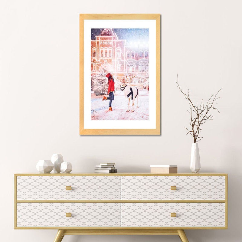 Gerda de Hobopeeba-reproduction de photo, H 24 po x l 16 po x P 1 po, Toile avec cadre en bois beige, Blanc