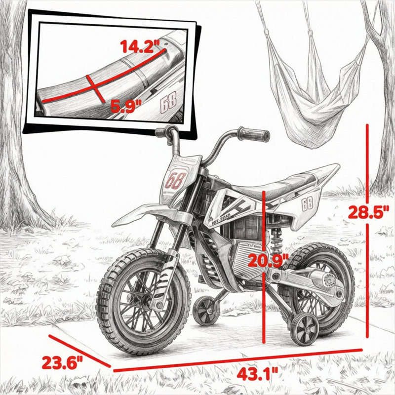 Poussette à suspension arrière avec produits pour bébé, combinant des accélérateurs de 43,1 po x 23,6 po x 28,5 po, rouges et torsadés