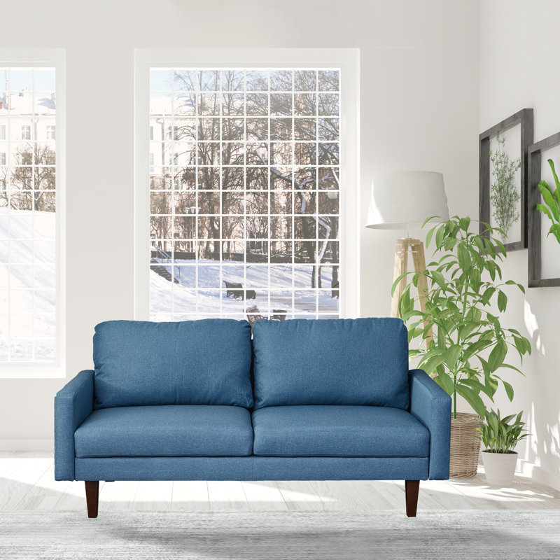 Monserat 70'' Upholstered Sofa, Sky Blue