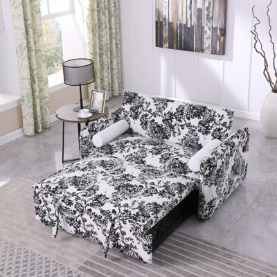 Modern Sofasoft Boucle Convertible Two-Bedroom Sofa With Adjustable Back, 2-Seater Sofa, Pull-Out Bed, 2 Waist Pillows  Small Living Rooms And Apartments