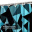 Rideau de douche hexagonal bleu clair avec 12 crochets-498709232
