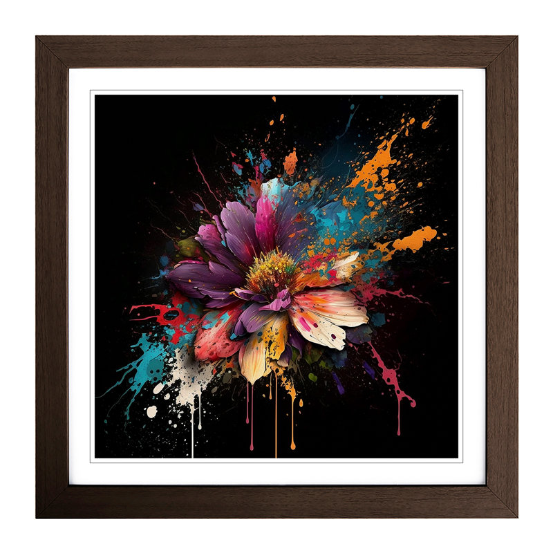 Single Picture Frame Print on Wood, Walnut