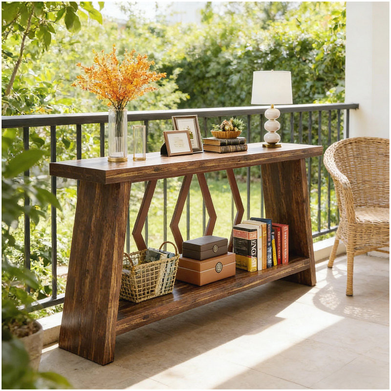 Console 70,9 po, Brun