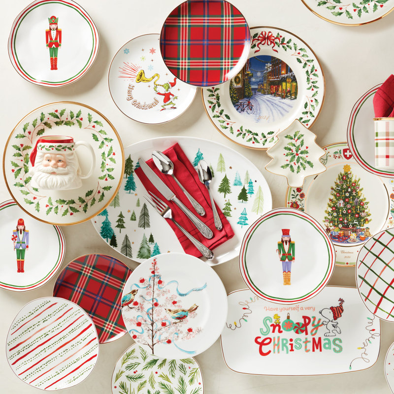 Holiday Dinnerware Dinner Plates, Set Of 4
