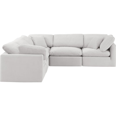 Itala Velvet L-Shaped Sectional Reversible