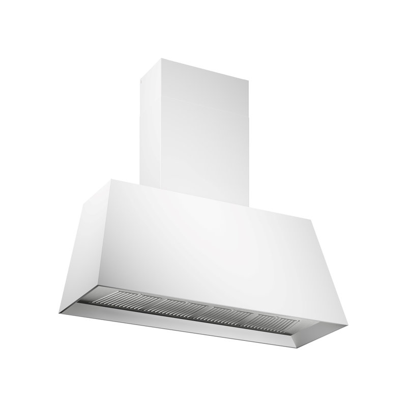 Bertazzoni 36" W Wall Range Hood, Matte White, 36" H x 36" W x 18.5" D