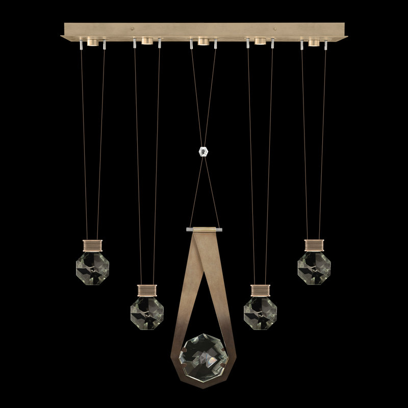 Luminaire suspendu linéaire l 43 po Aria, Bronze