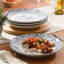 Bloomhouse - 2-Time Oprah’s Favorite Things - Valencia Flor, ensemble de 4 assiettes à dîner 10,75 po, assiettes en grès, motif floral méditerranéen, bleu iris-124072409